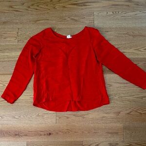 100% silk Club Monaco Red Blouse
